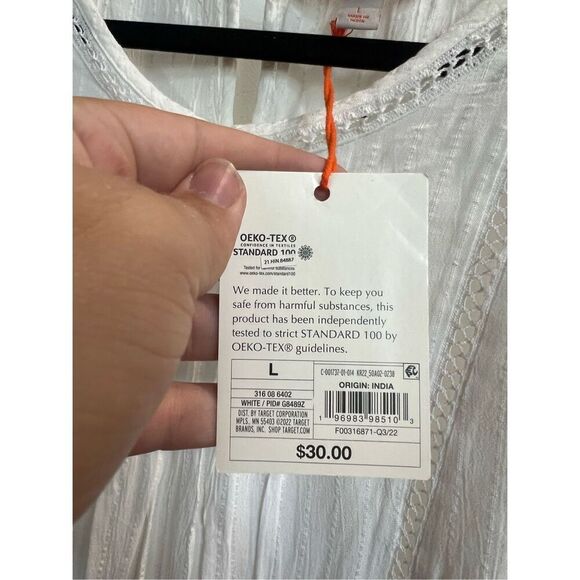 Knox Rose White Blouse Woman’s Size Large NEW - Picture 6 of 9